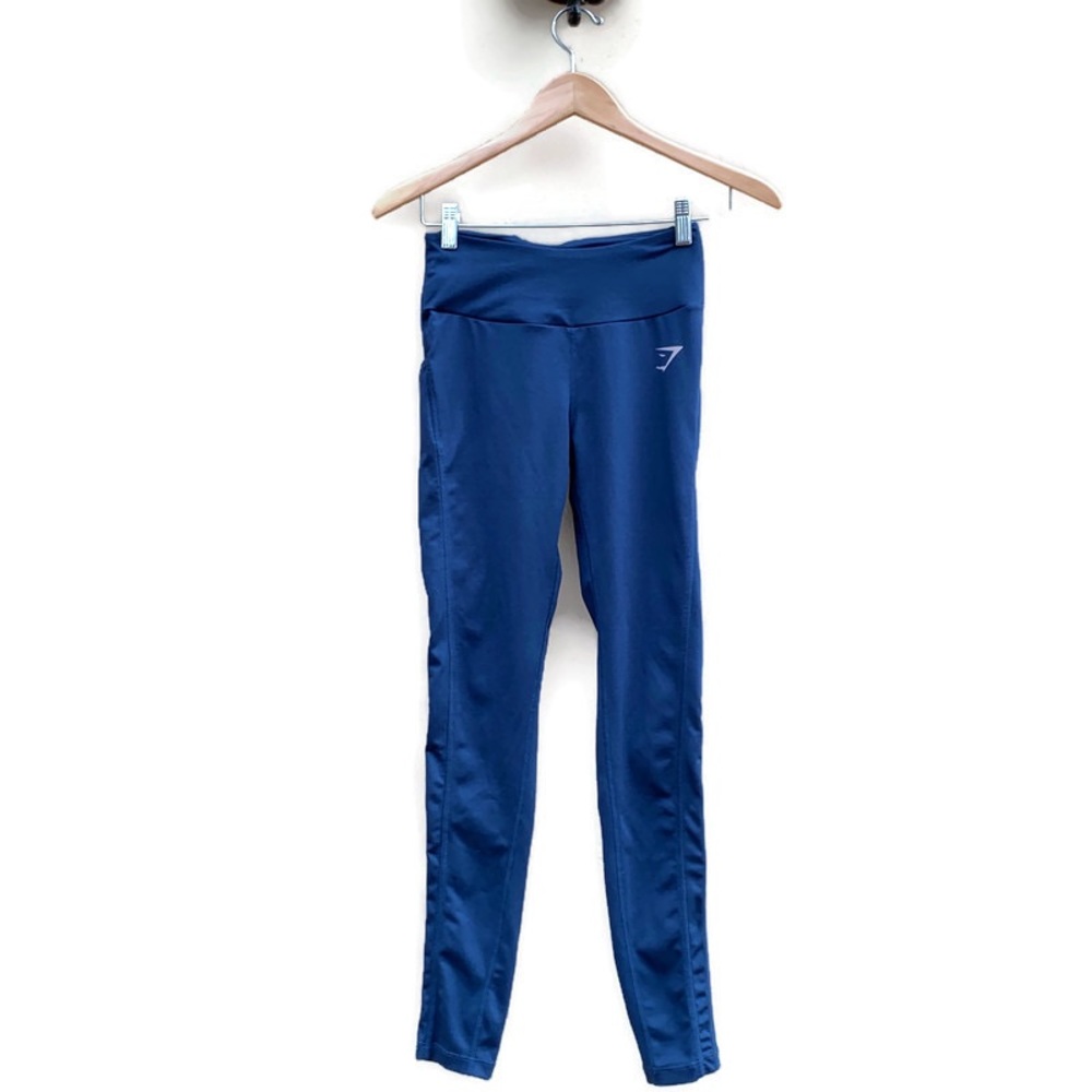 Gymshark Dry Moisture Wicking Full Length Leggings Blue Small